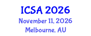 International Conference on Surgery and Anesthesia (ICSA) November 11, 2026 - Melbourne, Australia