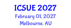International Conference on Sustainable Urban Environment (ICSUE) February 01, 2027 - Melbourne, Australia