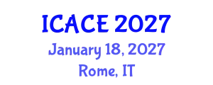 International Conference on Architecture and Civil Engineering (ICACE) January 18, 2027 - Rome, Italy