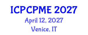 International Conference on Physical Coastal Processes, Management and Engineering (ICPCPME) April 12, 2027 - Venice, Italy