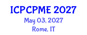 International Conference on Physical Coastal Processes, Management and Engineering (ICPCPME) May 03, 2027 - Rome, Italy