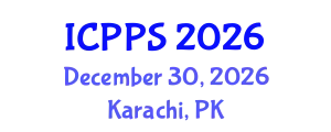 International Conference on Pharmacology and Pharmaceutical Sciences (ICPPS) December 30, 2026 - Karachi, Pakistan
