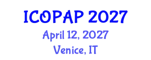 International Conference on Optoelectronics, Photonics and Applied Physics (ICOPAP) April 12, 2027 - Venice, Italy