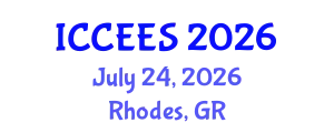 International Conference on Chemical, Ecology and Environmental Sciences (ICCEES) July 24, 2026 - Rhodes, Greece