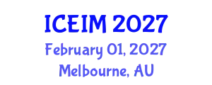 International Conference on Engineering and Innovative Materials (ICEIM) February 01, 2027 - Melbourne, Australia