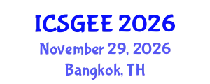 International Conference on Smart Grids and Electrical Engineering (ICSGEE) November 29, 2026 - Bangkok, Thailand