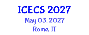 International Conference on Environmental and Computer Science (ICECS) May 03, 2027 - Rome, Italy