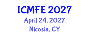 International Conference on Mechanics and Fluid Engineering (ICMFE) April 24, 2027 - Nicosia, Cyprus