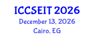 International Conference on Computational Science, Engineering and Information Technology (ICCSEIT) December 13, 2026 - Cairo, Egypt