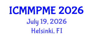 International Conference on Mining, Mineral Processing and Metallurgical Engineering (ICMMPME) July 19, 2026 - Helsinki, Finland