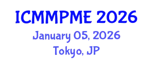 International Conference on Mining, Mineral Processing and Metallurgical Engineering (ICMMPME) January 05, 2026 - Tokyo, Japan