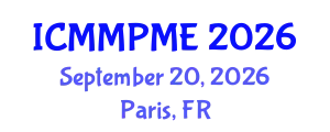 International Conference on Mining, Mineral Processing and Metallurgical Engineering (ICMMPME) September 20, 2026 - Paris, France