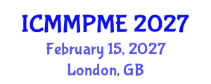 International Conference on Mining, Mineral Processing and Metallurgical Engineering (ICMMPME) February 15, 2027 - London, United Kingdom