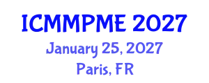 International Conference on Mining, Mineral Processing and Metallurgical Engineering (ICMMPME) January 25, 2027 - Paris, France
