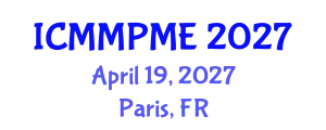 International Conference on Mining, Mineral Processing and Metallurgical Engineering (ICMMPME) April 19, 2027 - Paris, France