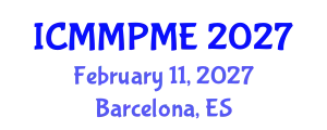 International Conference on Mining, Mineral Processing and Metallurgical Engineering (ICMMPME) February 11, 2027 - Barcelona, Spain