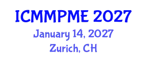 International Conference on Mining, Mineral Processing and Metallurgical Engineering (ICMMPME) January 14, 2027 - Zurich, Switzerland