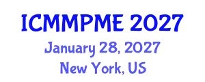 International Conference on Mining, Mineral Processing and Metallurgical Engineering (ICMMPME) January 28, 2027 - New York, United States