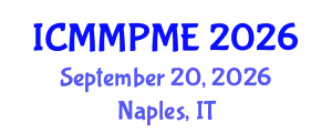 International Conference on Mining, Mineral Processing and Metallurgical Engineering (ICMMPME) September 20, 2026 - Naples, Italy