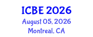 International Conference on Biomaterials Engineering (ICBE) August 05, 2026 - Montreal, Canada