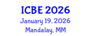 International Conference on Biomaterials Engineering (ICBE) January 19, 2026 - Mandalay, Myanmar