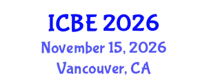 International Conference on Biomaterials Engineering (ICBE) November 15, 2026 - Vancouver, Canada
