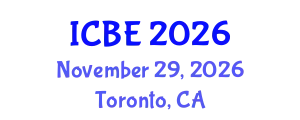 International Conference on Biomaterials Engineering (ICBE) November 29, 2026 - Toronto, Canada