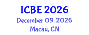 International Conference on Biomaterials Engineering (ICBE) December 09, 2026 - Macau, China