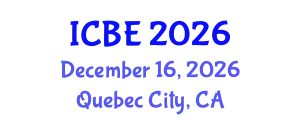 International Conference on Biomaterials Engineering (ICBE) December 16, 2026 - Quebec City, Canada
