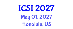 International Conference on Sustainable Infrastructure (ICSI) May 01, 2027 - Honolulu, United States