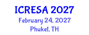 International Conference on Renewable Energy Systems and Applications (ICRESA) February 24, 2027 - Phuket, Thailand