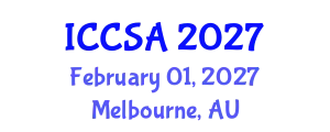 International Conference on Computational Science and Applications (ICCSA) February 01, 2027 - Melbourne, Australia