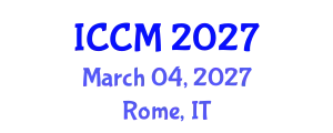 International Conference on Conceptual Modeling (ICCM) March 04, 2027 - Rome, Italy