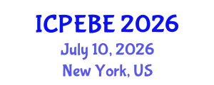 International Conference on People, Ecosystems and Built Environment (ICPEBE) July 10, 2026 - New York, United States
