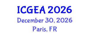 International Conference on Green Energy and Applications (ICGEA) December 30, 2026 - Paris, France