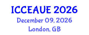 International Conference on Civil, Environmental, Architectural and Urban Engineering (ICCEAUE) December 09, 2026 - London, United Kingdom