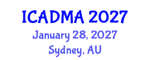 International Conference on Advanced Data Mining and Applications (ICADMA) January 28, 2027 - Sydney, Australia