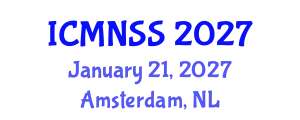 International Conference on MEMS, Nano and Smart Systems (ICMNSS) January 21, 2027 - Amsterdam, Netherlands