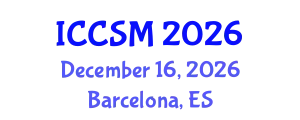 International Conference on Computing Science and Mathematics (ICCSM) December 16, 2026 - Barcelona, Spain