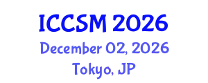 International Conference on Computing Science and Mathematics (ICCSM) December 02, 2026 - Tokyo, Japan