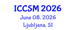 International Conference on Computing Science and Mathematics (ICCSM) June 08, 2026 - Ljubljana, Slovenia