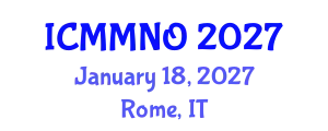 International Conference on Mathematical Modelling and Numerical Optimisation (ICMMNO) January 18, 2027 - Rome, Italy
