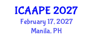 International Conference on Accounting, Auditing and Performance Evaluation (ICAAPE) February 17, 2027 - Manila, Philippines
