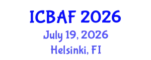 International Conference on Banking, Accounting and Finance (ICBAF) July 19, 2026 - Helsinki, Finland