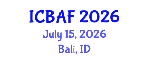 International Conference on Banking, Accounting and Finance (ICBAF) July 15, 2026 - Bali, Indonesia