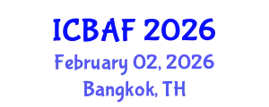 International Conference on Banking, Accounting and Finance (ICBAF) February 02, 2026 - Bangkok, Thailand