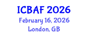 International Conference on Banking, Accounting and Finance (ICBAF) February 16, 2026 - London, United Kingdom