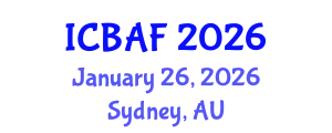 International Conference on Banking, Accounting and Finance (ICBAF) January 26, 2026 - Sydney, Australia