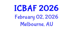 International Conference on Banking, Accounting and Finance (ICBAF) February 02, 2026 - Melbourne, Australia