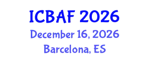 International Conference on Banking, Accounting and Finance (ICBAF) December 16, 2026 - Barcelona, Spain